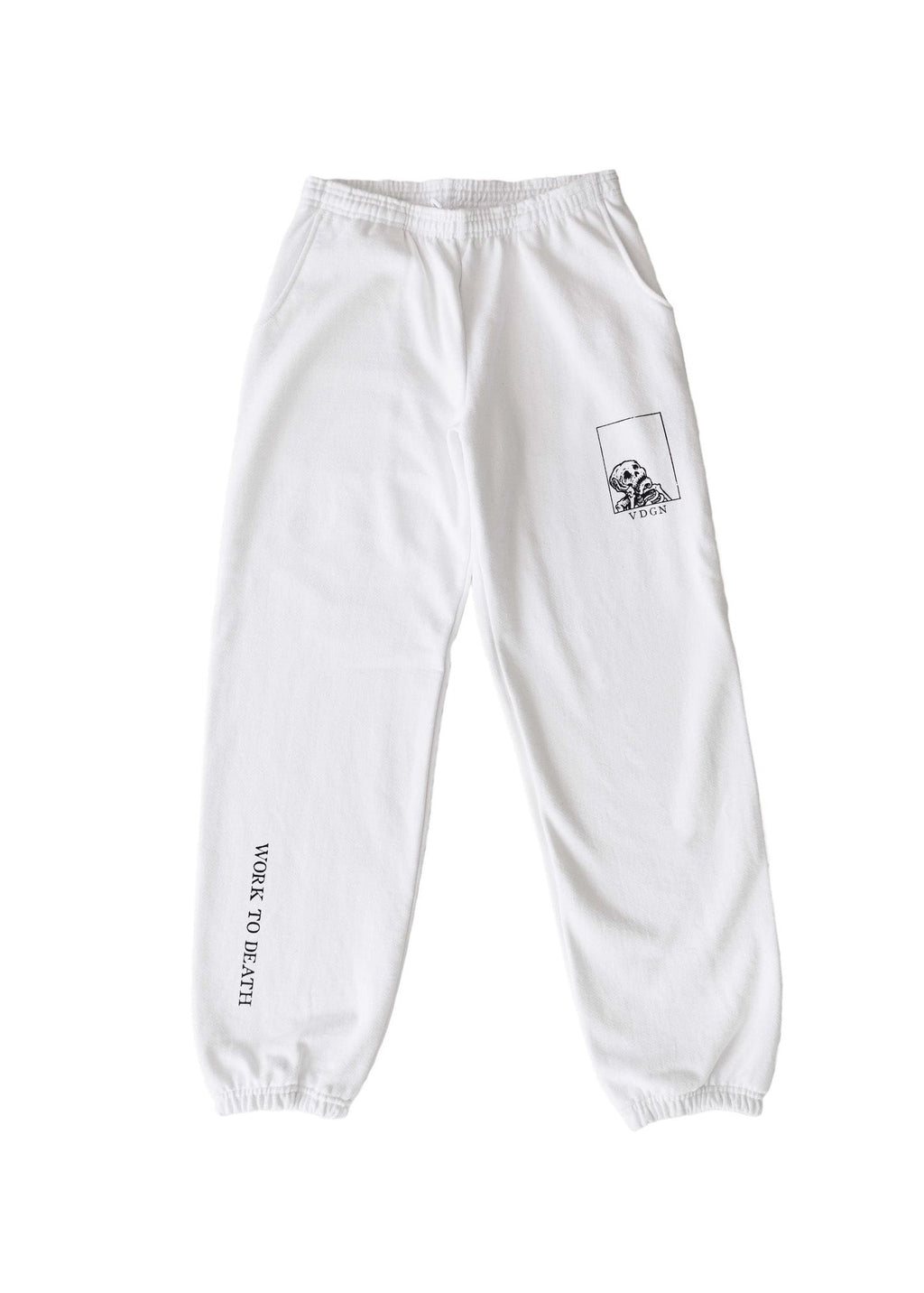 Work To Death Sweatpants - White